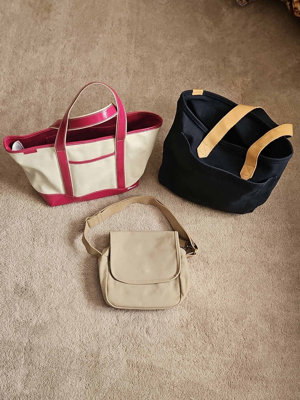 Bundle 3 Canvas Totes/Bags - Duluth Trading Co. and Lands End